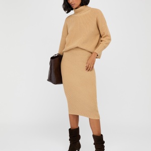 Beige MALI KNITTED PENCIL SKIRT and jumper, Monsoon