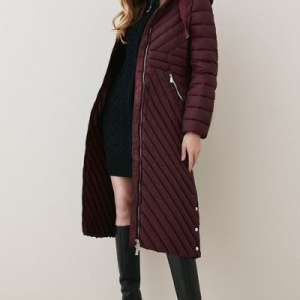 Down Filled Packable Longline Coat, Karen Millen, £189