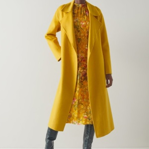 Yellow Double-Faced Wool Coat, LKB, £499