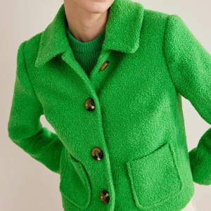 Textured Cropped Wool Jacket, Boden, £170